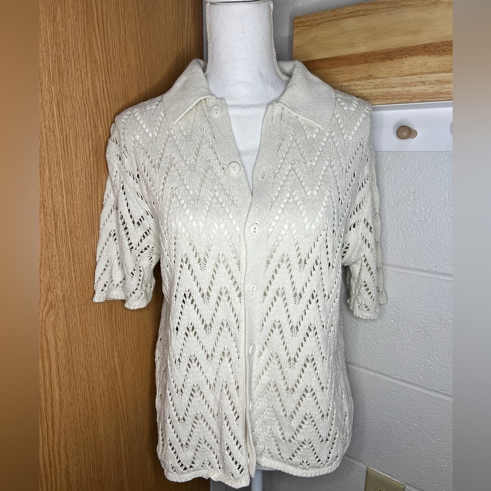 BDG crochet top cream (s)